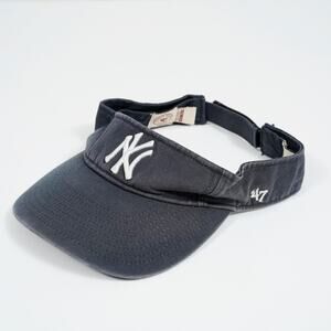 47 Brand Navy Clean Up Visor Adjustable Hat Natural Fade